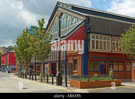 Manchester Craft and Design Center, connu sous le nom de Manchester Craft Village, Manchester, Angleterre, Royaume-Uni. Anciennement partie de Smithfield Market. Banque D'Images