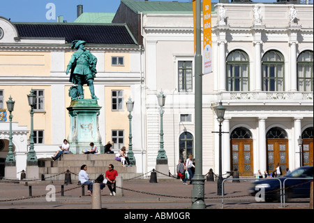 La place Gustav Adolf le coeur administratif et politique de Göteborg, Suède Banque D'Images