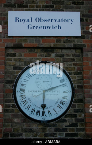 Royal Observatory Greenwich london réveil heure monde datum england uk grande bretagne Banque D'Images