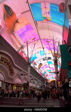 Le Fremont Street Experience au centre-ville de Las Vegas au Nevada Banque D'Images