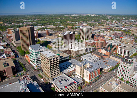 Vue aérienne du centre-ville de Boise IDAHO Banque D'Images