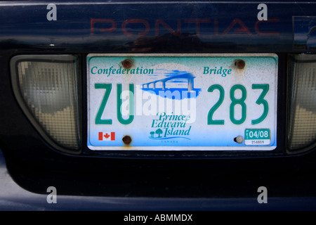 Plaque d'immatriculation de l'Île du Prince Édouard, de la Nouvelle-Écosse, au Canada, en Amérique du Nord. Photo par Willy Matheisl Banque D'Images