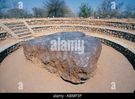 Cinquante 50 tonne météorite Hoba Namibie Grootfontein Banque D'Images