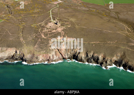 Vue aérienne de papule Coates St Agnes Cornwall UK Banque D'Images