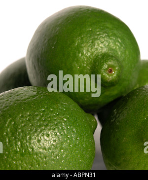 Ensemble de limes sur un fond blanc. Banque D'Images