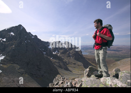 Le Ben Nevis du Carn Mor Dearg arete Ecosse Banque D'Images