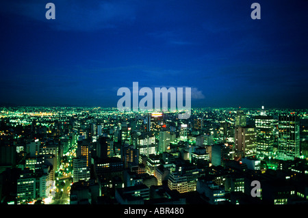 Sao Paulo, Brésil. Aperçu du centre-ville skyline at night. Banque D'Images