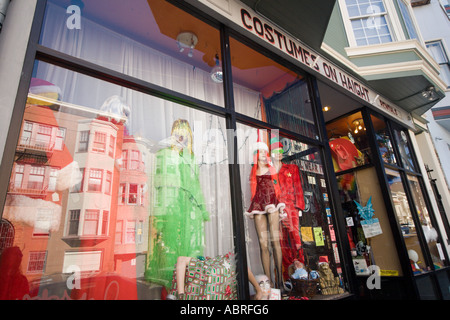 Costumes sur Haight : Noël Haight Ashbury style. Banque D'Images