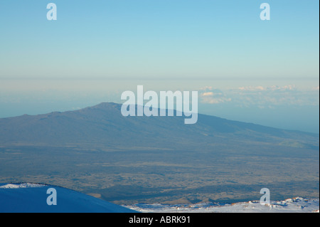 Volcan Hualalai vu de Mauna Kea La Grande Île d'Hawaï Banque D'Images