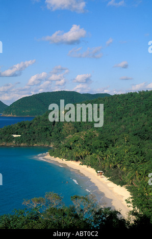 U S Iles Vierges St John Trunk Bay Beach Banque D'Images