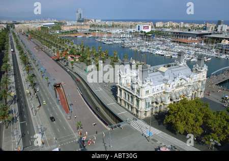 Vue panoramique de Ronda del Litoral Barça Barcelone Catalogne Catalunya Barca Cataluña Costa Brava España Espagne Europe Banque D'Images