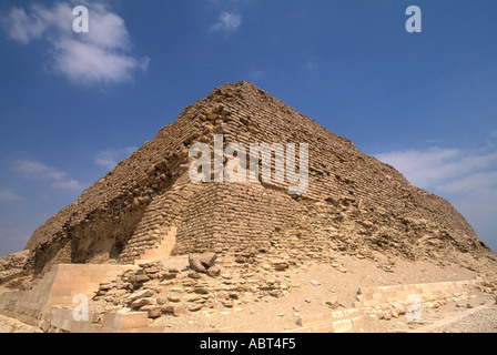 Egypte Pyramide de Sakkara est effondrée de l'UNAS Banque D'Images