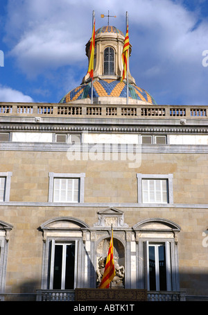 Avis de Palau de la Generalitat la Plaça Sant Jaume Barcelona LA CATALOGNE CATALOGNE Catalogne Costa Brava España Espagne Europe Banque D'Images