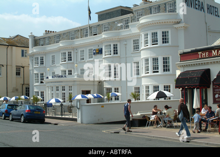 Le Riviera Hotel sur l'Esplanade à Sidmouth Devon, Angleterre Royaume-Uni UK Banque D'Images