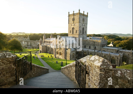 La cathédrale de St David à St David s, Pembrokeshire Wales Banque D'Images