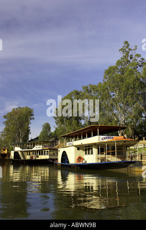 Canberra et la fierté de la rivière Murray Murray Bateaux à Echuca Victoria New South Wales Australie Banque D'Images