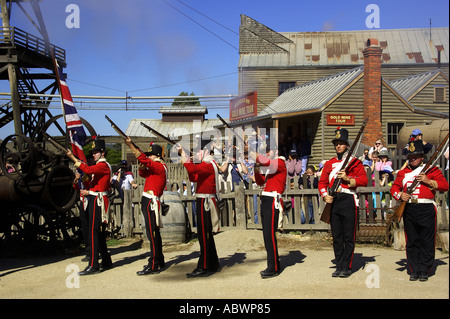 Red Coats Sovereign Hill Ballarat Victoria Australie Banque D'Images