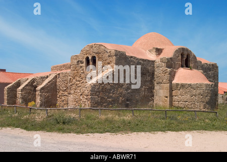 Eglise de San Giovanni di Sinis. Péninsule de Sinis, Province d'Oristano, Sardaigne Banque D'Images