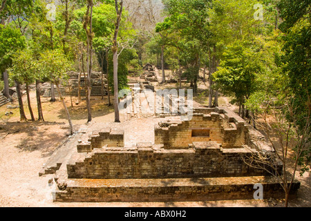 Ruines Mayas fabuleuses de la civilisation maya de Copan Honduras Banque D'Images