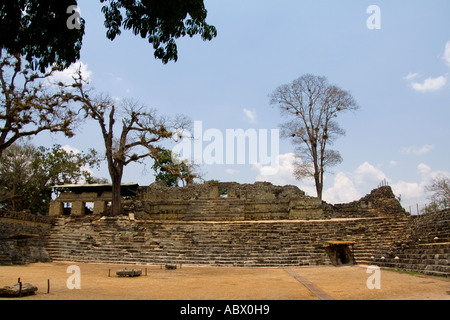Ruines Mayas fabuleuses de la civilisation maya de Copan Honduras Banque D'Images