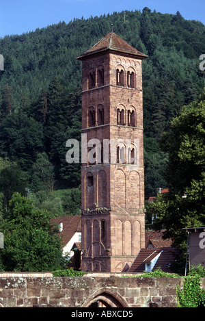 Calw-Hirsau, Eulenturm, einstmaligen Doppelturmfassade nördlicher der Turm, frühes 12. Jahrhundert Banque D'Images