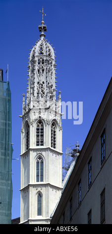 Wien, St Maria am Gestade, Glockenturm mit Maßwerkspitze Banque D'Images