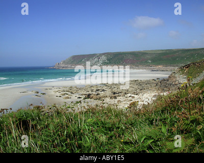 Whitesand Bay, Sennen Cove, Cornwall, Angleterre Banque D'Images