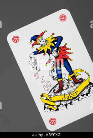 Carte Joker d'un jeu de cartes Banque D'Images