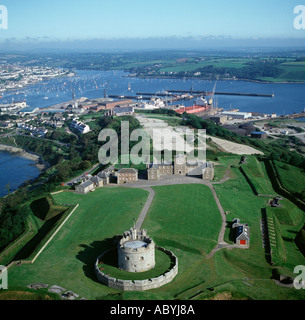 Le Château de Pendennis Falmouth Cornwall UK Vue aérienne Banque D'Images