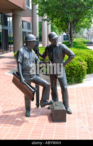 Statue de l'exploitation minière à l'atterrissage dans la ville d'Allegheny de Pittsburgh en Pennsylvanie USA Pa Banque D'Images