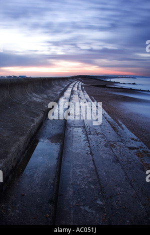 Milford on Sea dans le Hampshire au lever du soleil Banque D'Images