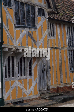 Une maison historique dans le vieux village anglais de Lavenham Suffolk Uk Banque D'Images