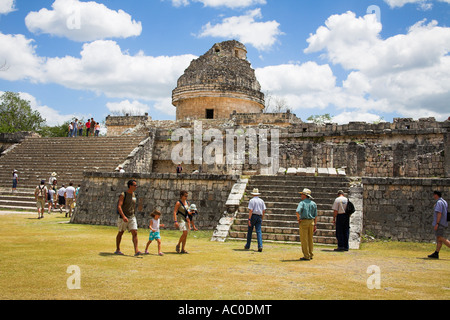 El Caracol, l'Observatoire, Chichen Itza, Site archéologique de Chichen Itza, l'état du Yucatan, Mexique Banque D'Images