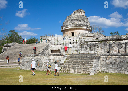 El Caracol, l'Observatoire, Chichen Itza, Site archéologique de Chichen Itza, l'état du Yucatan, Mexique Banque D'Images