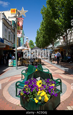 La colorée rue Elizabeth Mall à Hobart Tasmanie Banque D'Images