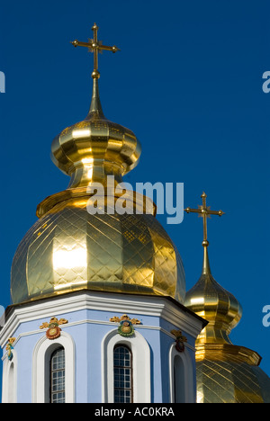 St bleu Micheals Cathédrale des dômes dorés Kiev Kiev Ukraine Banque D'Images