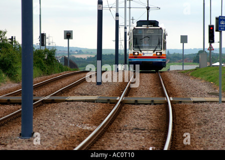 Le système de Métro Tramway Sheffield Banque D'Images