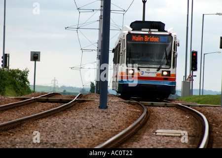 Le système de Métro Tramway Sheffield Banque D'Images