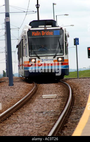 Le système de Métro Tramway Sheffield Banque D'Images