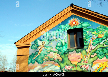 Peinture murale à Christiania Freetown ( ), Cohenhagen, Danemark Banque D'Images