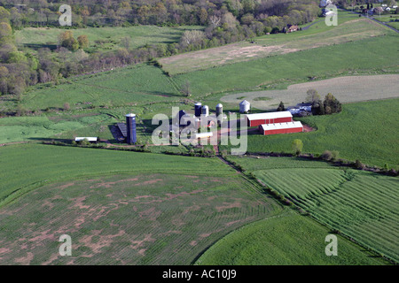 Vue aérienne de la ferme à New Jersey, États-Unis Banque D'Images