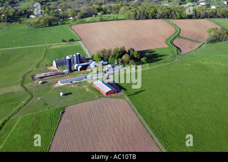 Vue aérienne de la ferme à New Jersey, États-Unis Banque D'Images