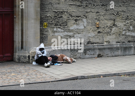 Les sans-abri à Oxford Banque D'Images