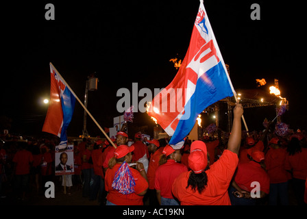 FNM rassemblement politique, Nassau, New Providence, Bahamas Banque D'Images