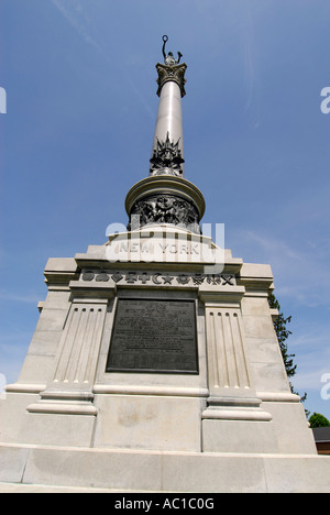 New York monument au cimetière national de Gettysburg Battlefield et Virginia PA Banque D'Images