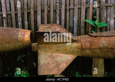 Laos, Plaine des Jarres, enveloppes de bombes américaines, Phonsavanh Banque D'Images