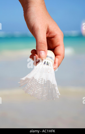Woman holding volant, close-up Banque D'Images