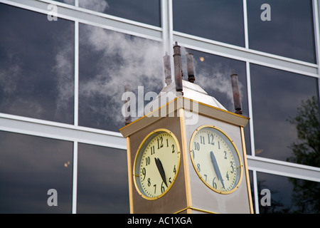 Horloge à vapeur de l'Indiana Banque D'Images
