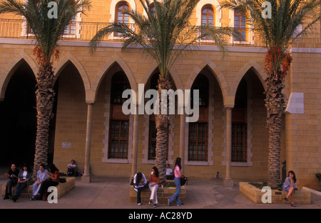 Les étudiants de l'Université américaine de Beyrouth, Liban Banque D'Images