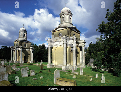 Vestiges de l'église à Mistley au-dessus de la rivière Stour construit en 1752 par Robert Adam Banque D'Images